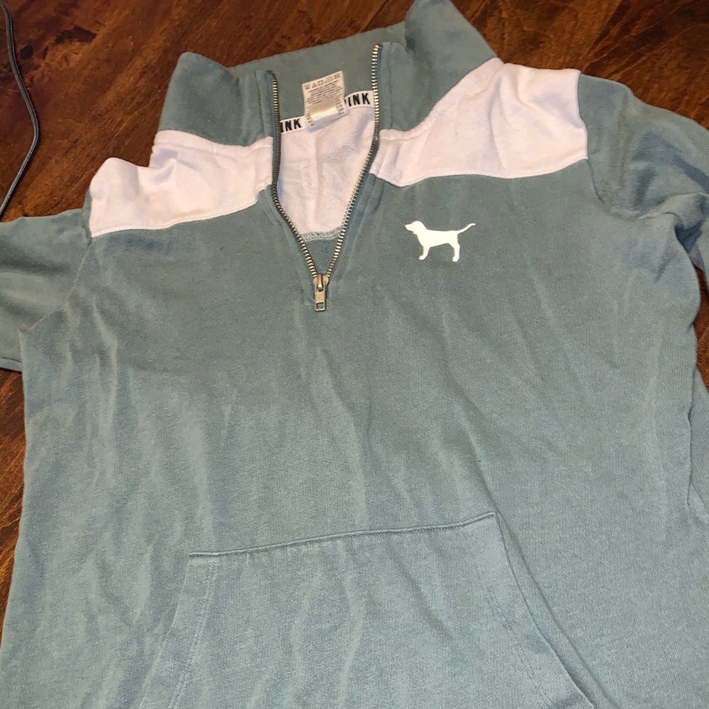 pink quarter zip